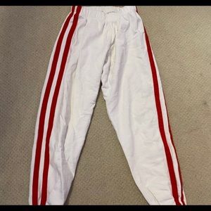 Brandy Melville red stripe sweats